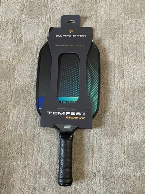 Paddletek Tempest Reign V3 Carbon Fiber Pickleball Paddle - Seafoam (Blue/Green)