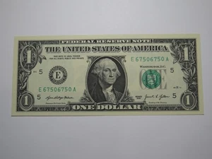 $1 2021 Repeater Serial Number Federal Reserve Currency Bank Note Bill #67506750 - Picture 1 of 2