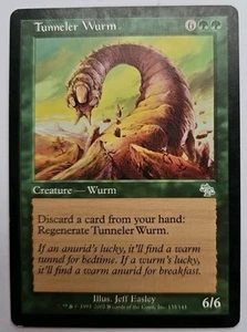 MTG Magic The Gathering Card Tunneler Wurm Creature Wurm Green Judgment - Picture 1 of 2