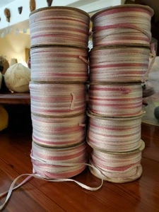 Vintage Berroco Glace Knitting Ribbon Yarn Silky Rayon 150yds 1/8” Lot of 10 - Picture 1 of 10