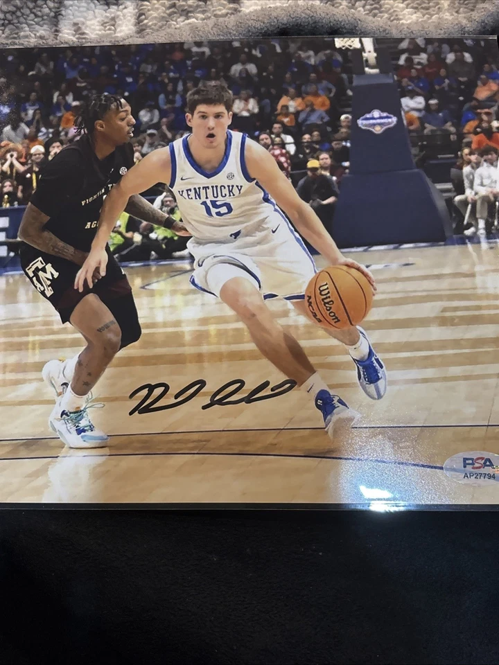 Reed Sheppard Signed 8x10 Photo Kentucky Wildcats PSA COA Houston Rockets B - Image 1 of 1