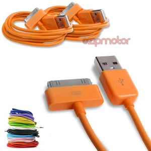 2X 10FT 30-PIN USB SYNC DATEN LADEGERÄT ORANGE DOCK KABEL IPHONE 4S IPOD TOUCH IPAD - Bild 1 von 1