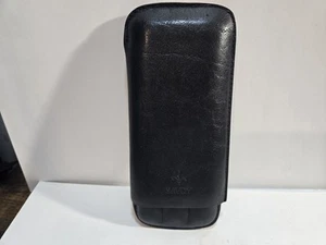 Vintage Genuine Leather Cigar Case Holder for 3 Cigars, Spain Made 7981/17 - Picture 1 of 4
