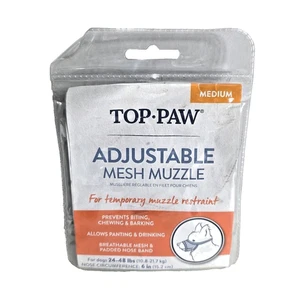 Top Paw verstellbarer Netzmaulkorb Medium 24-48 Pfund temporäre Maulkorbfessel - Bild 1 von 11