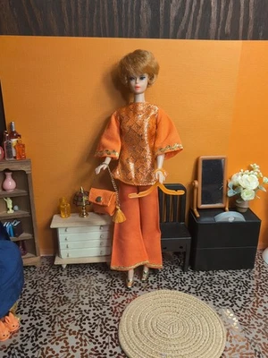 Vintage Barbie Clone Outfit - Shillman Sparkly Pantsuit, Gold Pilgrim Shoes ++ - Image 1 of 4