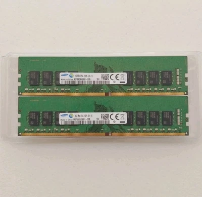 Samsung 32GB (2x16GB) DDR4 PC4-17000 2133MHz DIMM Desktop RAM Dual Sticks - Image 1 of 4