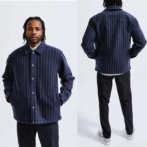 Reigning Champ Merino Wool Pinstripe Scout Over Shirt Jacket Men Size Small NWOT - Picture 1 of 13
