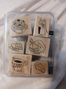 Stampin' Up "Viola to Go" Gummistempel-Set mit Holzmontage 6 Stempeln - Bild 1 von 4