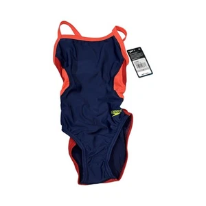 Speedo Damen Badeanzug Einteiler Prolt Flyback einfarbig Erwachsene Teamfarben Größe 20 - Bild 1 von 16
