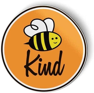 Bee Kind Cute Be Kind Oval - Flexible Magnet - Car Fridge Locker - 5.5" - Picture 1 of 12