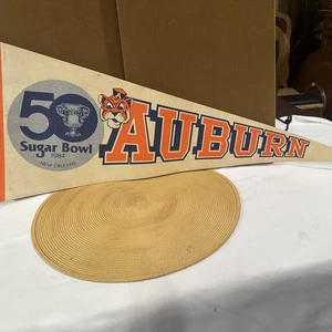 Auburn Tigers Vintage 1984 50th Anniversary Sugar Bowl Pennant w Vintage Mascot - Picture 1 of 5