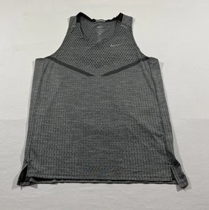 Nike Mens Gray  Dri-FIT ADV TechKnit Ultra Running Gym Tank Top DM4751 Sz M - Picture 1 of 7