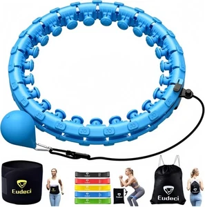 Infinity Weighted Hoop für Erwachsene Gewichtsverlust mit 5 Widerstandsbändern Taillentrimmer - Bild 1 von 11