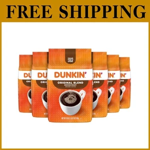 Medium Roast Coffee 18oz x 6 - Dunkin Blend - Picture 1 of 12
