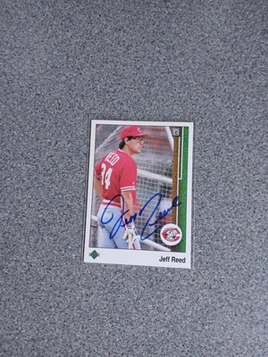 Jeff Reed Signed In Person 1989 Upper Deck Reds Card - Image 1 of 4