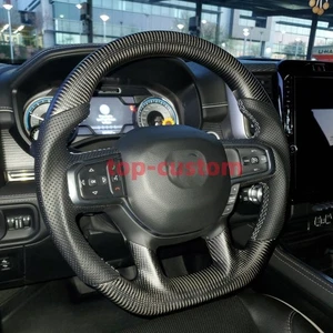 NUEVO Volante de fibra de carbono mate para ram 1500 2019 2020 2021 2022 2023 2024 - Imagen 1 de 1