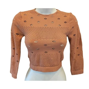 Intimate Free Laser Cut Out Cropped Neutral Braun Beach Party Festival S / XS - Bild 1 von 6