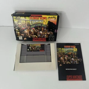 Donkey Kong Country 2: Diddy's Kong Quest (SNES 1995) con scatola completo di manuale CIB - Foto 1 di 16