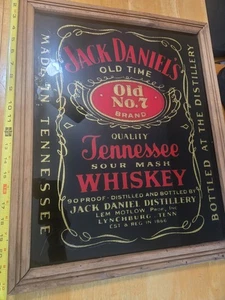 Vintage,Jack Daniels old no.7 Tennessee Whiskey bar mirror 28 X 18 Man Cave - Picture 1 of 2