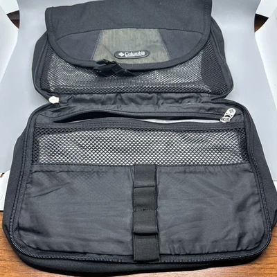 Columbia luggage hanging folding travel bag 14 X 12 Black Zippers Mesh - Image 1 of 4