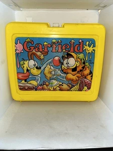 1978 Garfield Brotdose - gelb - Vintage - ohne Thermoskanne JimDavis Made in USA - Bild 1 von 13