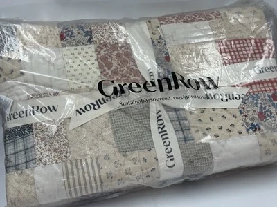 Greenrow Aka Williams Sonoma-Betty Remnant Patchwork Quilt King NWOT Read 93”x96 - Image 1 of 4