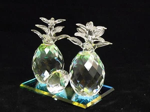 2 pineapple crystal figurine on a mirror base, favor, gift Home decoration - Picture 1 of 4