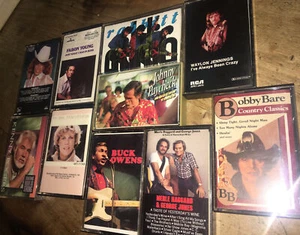 LOT OF 10 CASSETTE Case W/ COUNTRY Kenny Rogers, Haggard, George Jones, Waylon - Bild 1 von 12