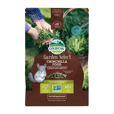 Oxbow Garden Select Chinchilla Food 3lb Non GMO Complete Nutrition Pellets