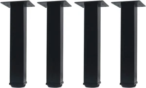 10 Inch Adjustable Metal Furniture Legs, Square Office Table Furniture Leg, Set - Picture 1 of 12