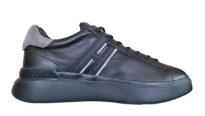 Hogan scarpe uomo sneakers H580 in pelle HXM5800DV42Q3L15ZZ nero - Foto 1 di 5