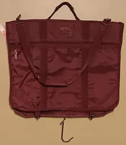 Pierre Cardin Garment Bag Burgundy Travel Clothing Suit Bag Vintage - Picture 1 of 3