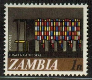 Zambia Cattedrale di Lusaka 1968 Francobollo 39 con cerniera come nuovo spedizione gratuita USA - Foto 1 di 2