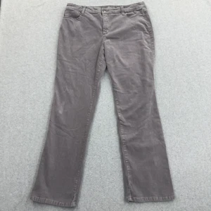 Pantalones de mezclilla St Johns Bay para mujer 16 gris pana cintura cómoda pierna recta - Imagen 1 de 10