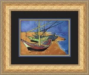 Vincent Van Gogh Boats At Les Sainte-Maries Custom Framed Print - Picture 1 of 2