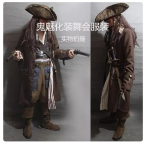 Jack Sparrow Costume Pirates Of The Caribbean Outfits Cosplay Halloween Costumes - Bild 1 von 5