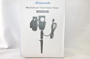 DEWENWILS Outdoor Digital Power Stake Timer Waterproof 6 outlet yard Stake Timer - Picture 1 of 4