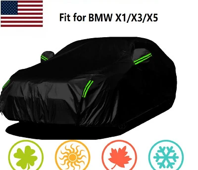 Cubierta de coche 190T impermeable exterior protección UV todo tipo de clima para BMW X1/X3/X5 Foto 1 de 4
