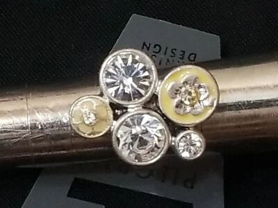 ПАЛОМНИК СКАНДЕРБОРГ, ДАНИЯ кольцо завышенный Funky Phat смелый кристалл новый в коробке отрегулировать  - Изображение 1 из 4