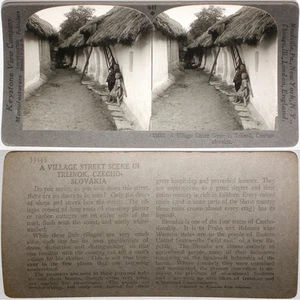 Keystone Stereoview Street in Trlinok, Czechoslovakia of Rare 1200 Card Set #641 - Picture 1 of 3