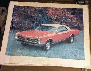 Vintage 1983 Power Graphics Corp. 1967 Pontiac GTO Poster. Fits 16"x 20" frame. - Picture 1 of 10