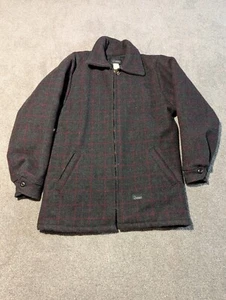 Codet Jacket Mens Medium Tall Vintage Plaid Window Pane Wool Blend Coat Quilted - Picture 1 of 8
