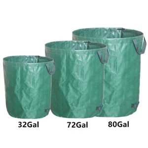 3 PCS Set 32, 72, 80 Gallon Garden Leaf Bags Reusable Yard Lawn Waste Bag - Picture 1 of 8