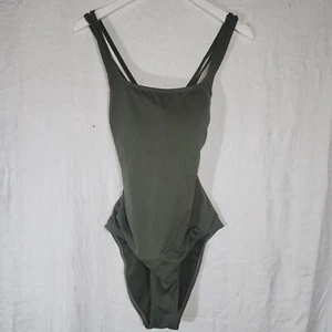 HURLEY Talla L Acanalado Verde Oliva Una Pieza Traje De Baño Tanque Natación - Imagen 1 de 5