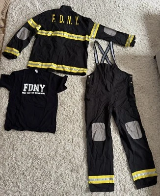 FDNY Traje de Bombero Adulto Grande Vestido Elegante Realista Halloween Foto 1 de 4