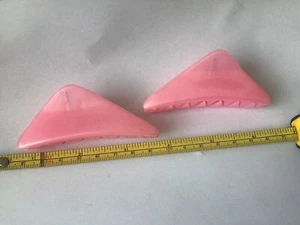 RETRO 70er VINTAGE SOFT GIRL EMO Y2K PAAR ROSA HAARGLEITER KRALLENGRIFFE KLAMMERN NEU - Bild 1 von 6