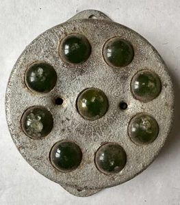 Vintage Green Glass Federal Reflector Rare - Foto 1 di 5