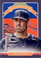 2020 Donruss Holo Blue #18 Shane Bieber DK