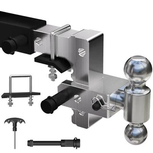 2" Receiver 6" Drop/Rise Adjustable Tow Hitch Dual Ball Mount Trailer 12500 lbs - Bild 1 von 4