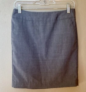 Banana Republic Wool Blend, Grey Skirt, Lined, Business Pencil. 2 petite - Picture 1 of 7